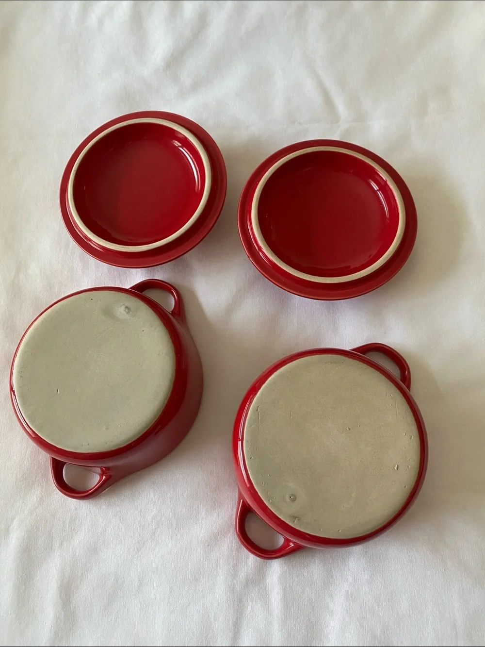 Red Mini cocottes Covered Casserole Dish - Compact Kitchen Bakeware